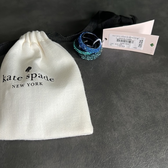 kate spade new york Plated Metal & Cubic Zirconia 3-Piece Ring Set sz 7 NWT 128$ - Picture 4 of 5
